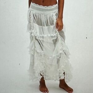 Free People Forever Young Half Slip - Ivory - Size Small